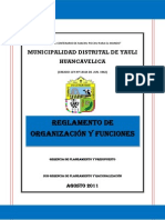 Reglamento de Organización y Funciones - 2011 PDF