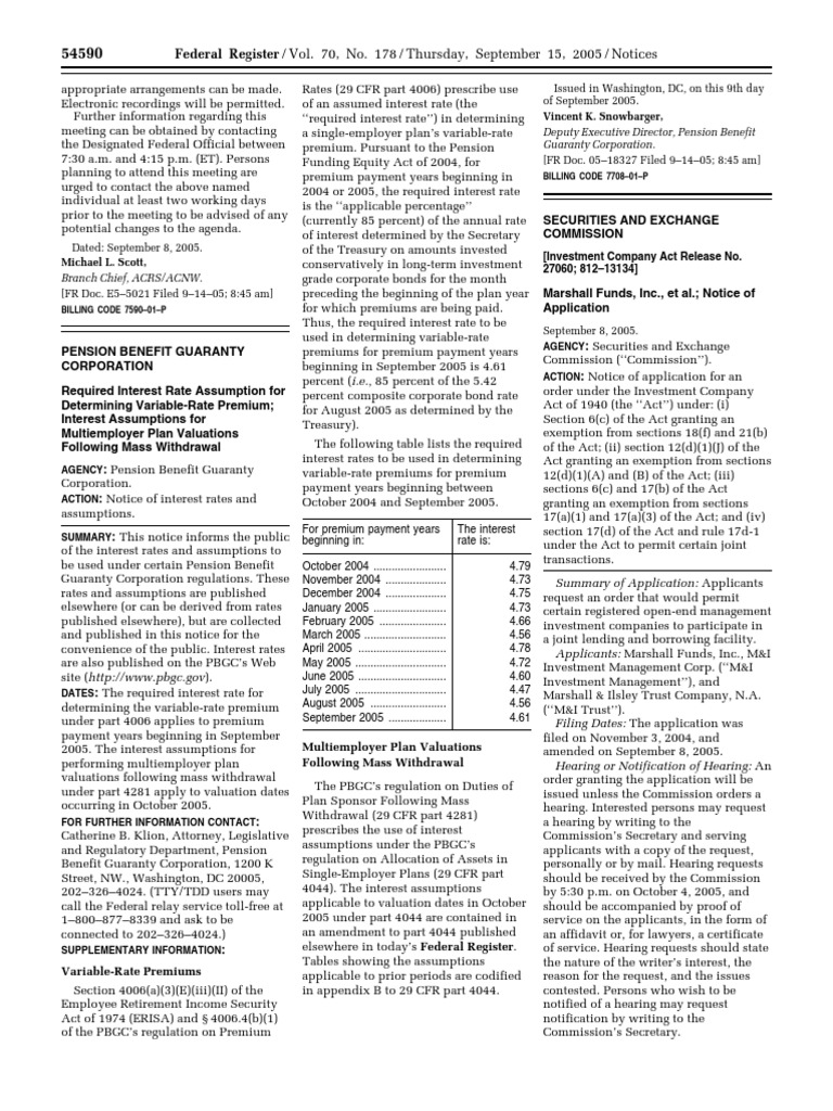 Notice Investment Company Act of 1940 Marshall Funds, Inc., et al