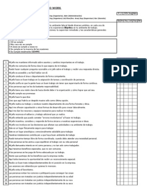 Encuesta GPTW Formato | PDF