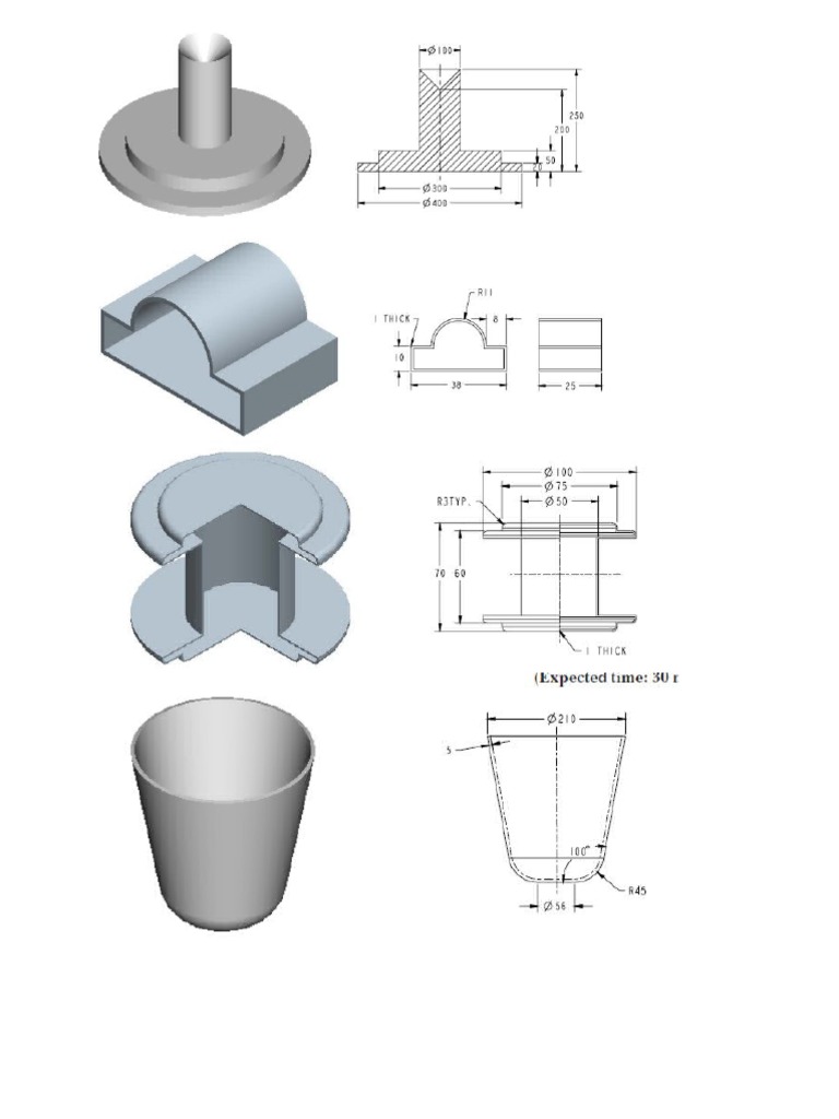 Proe Practise Drawings | PDF