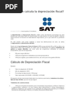 Cómo Se Calcula La Depreciación Fiscal