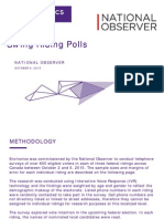 Environics - National Observer Swing Riding Poll Report - Oct 6-15