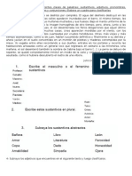 Ejercicios Sobre Clasificación de Palabras 3 Criterios