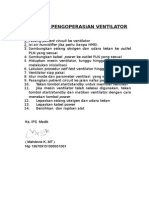 Prosedur Pengoperasian Ventilator12