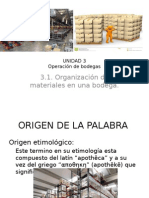 Organización y costos de una bodega