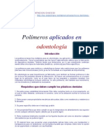 Polímeros en odontología: Aplicaciones y tipos de materiales