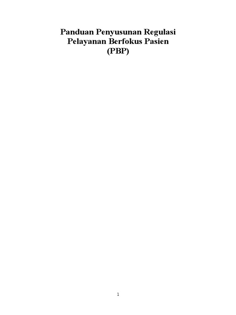 Panduan Penyusunan Regulasi | PDF