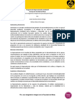 Programa de Representación Estudiantil ante el Consejo de Facultad de Minas