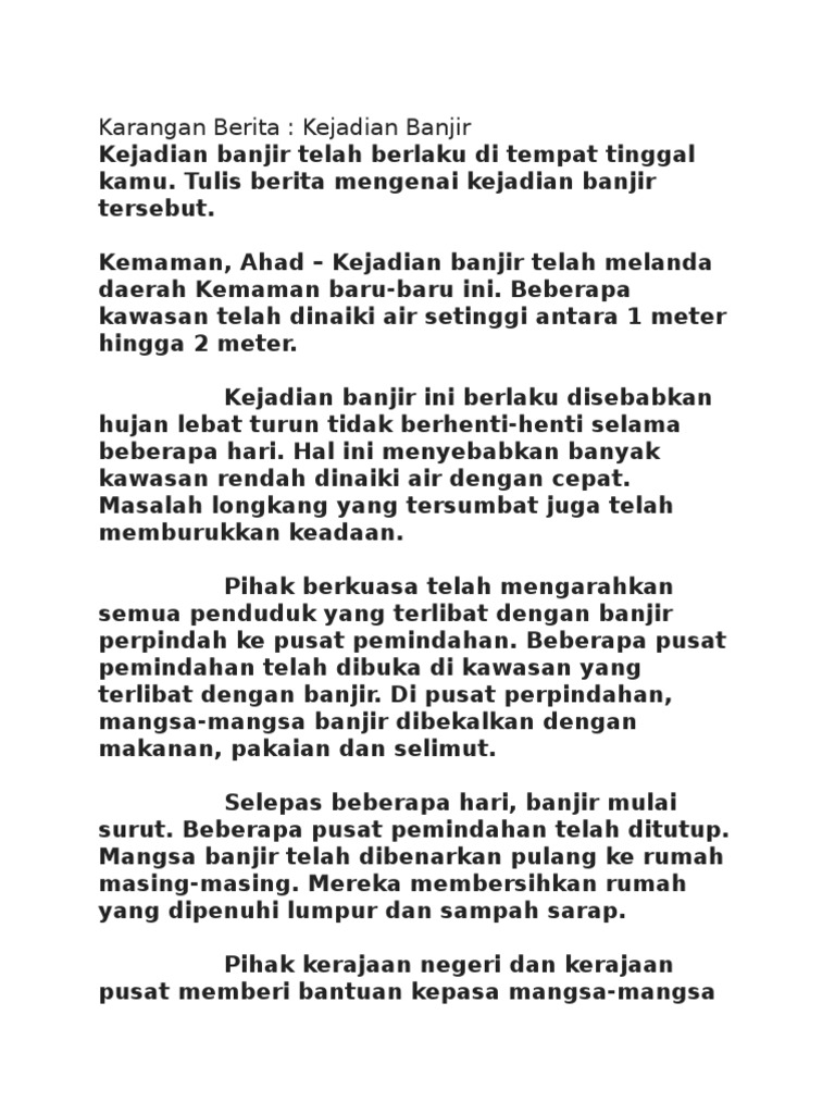 Contoh Karangan Berita Pdf