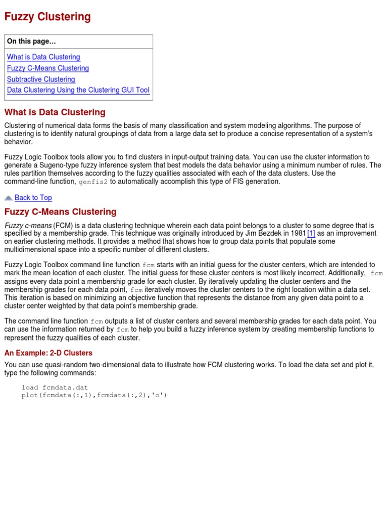 10 Fuzzy Clustering PDF | PDF | Cluster Analysis | Test Set