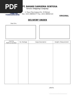 Delivery Order