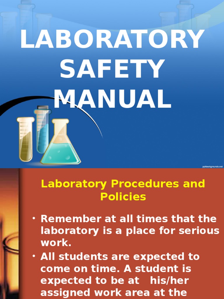Laboratory Safety Manual PDF Laboratories Experiment