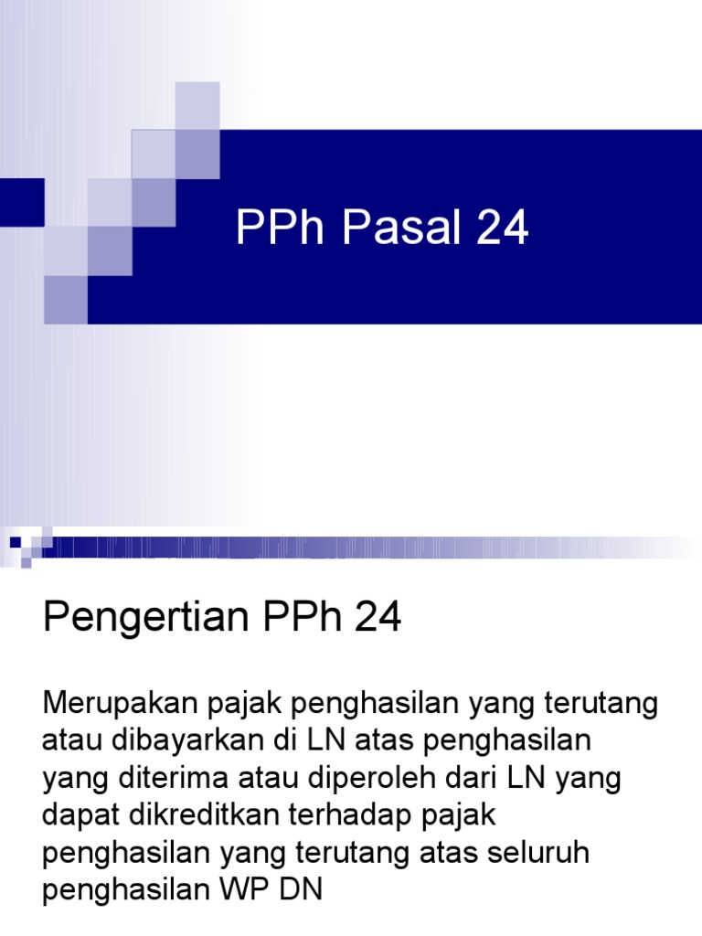 Contoh Soal Pph Pasal 24 Dan Jawabannya - Dapatkan Contoh