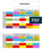 Timetable