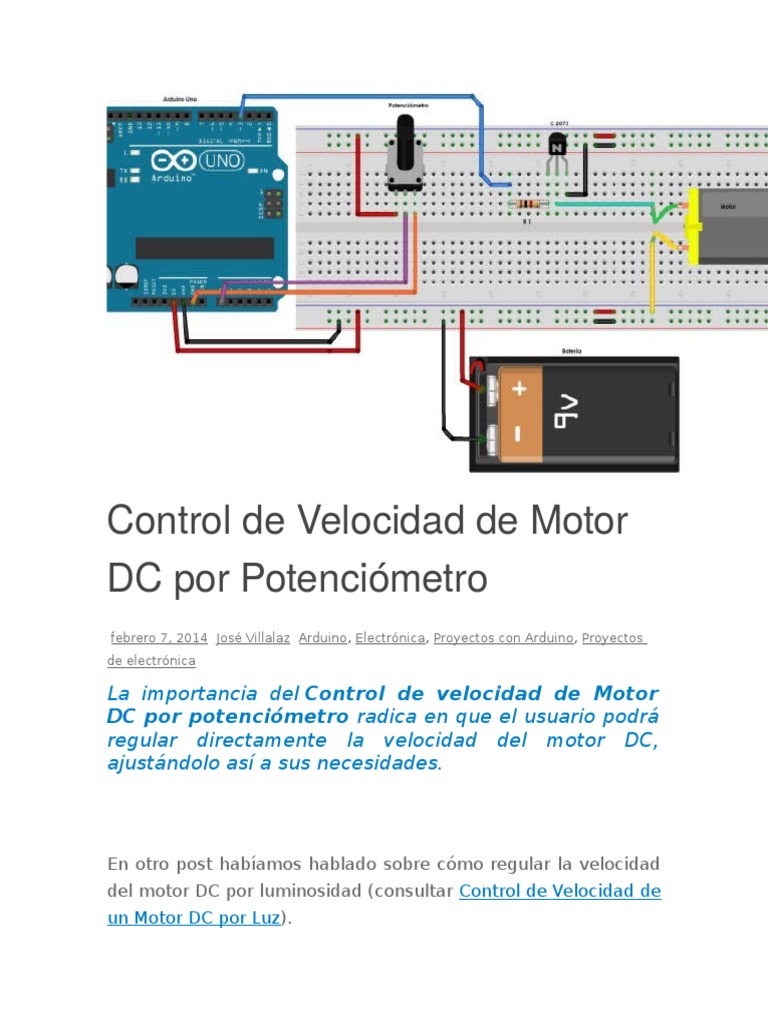 Control de Velocidad de Motor DC