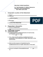 Interview Guide Questions Stakeholders Participation