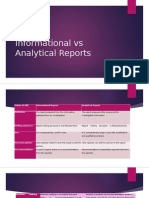 3 Informational vs Analytical Reports