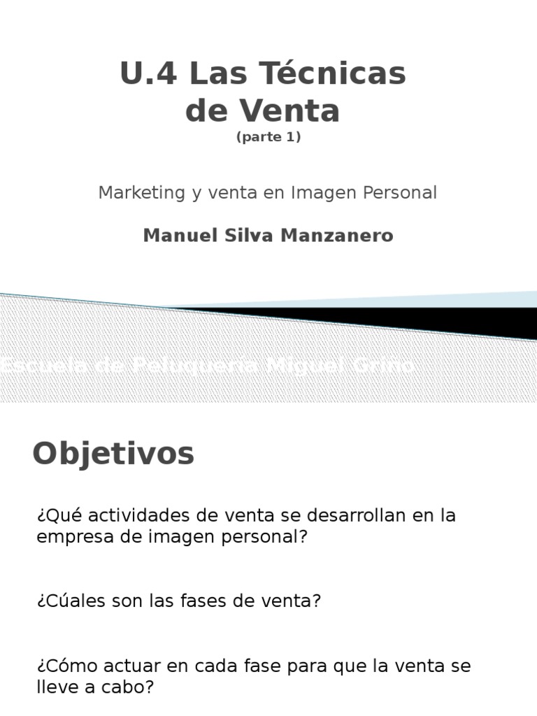 Técnicas de Venta en Imagen Personal | PDF | Marketing | Cliente
