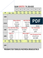 Jadwal Kuliah Semester 5