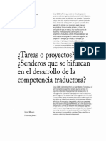 Tareas o Proyectos. Senderos Que Se Bifurcan en El Desarrollo de La Competencia Traductora - Josep Marco