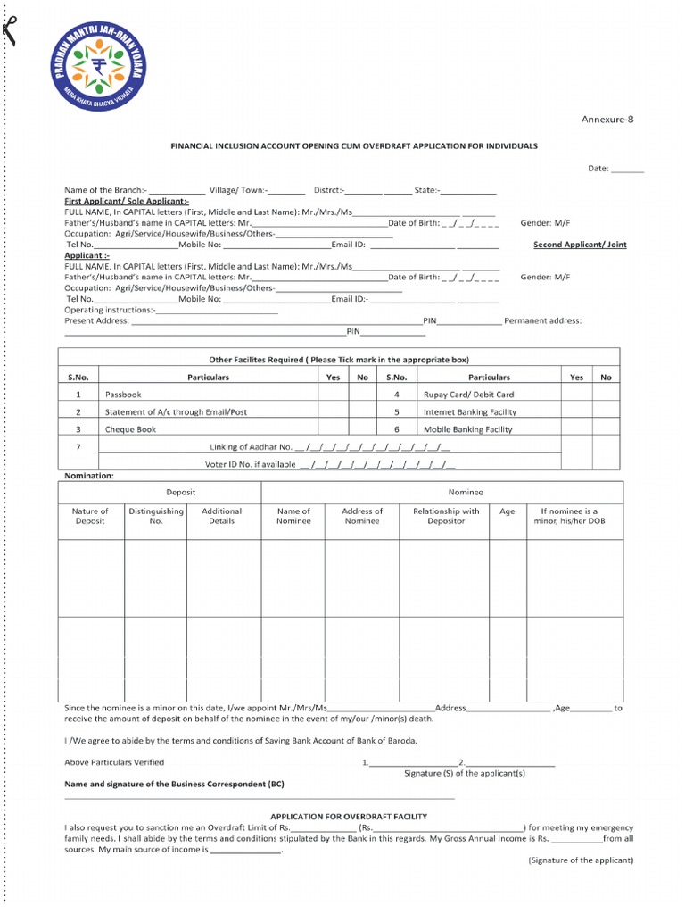 Account Form | PDF