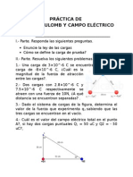 Práctica de Ley de Coulomb y Campo Eléctrico