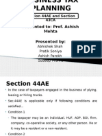 Presented To: Prof. Ashish Mehta Presented By:: Section 44AE and Section 43CA