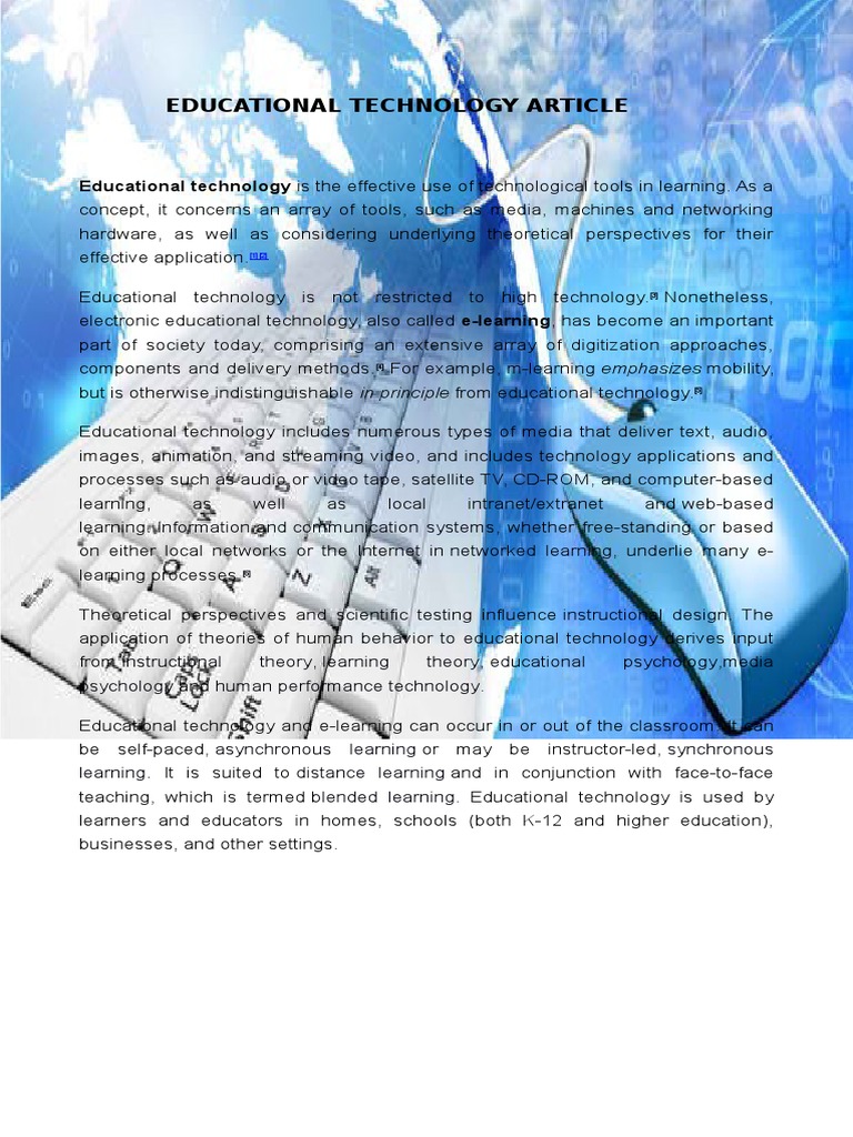 Understanding Educational Technology | PDF | Technology & Engineering