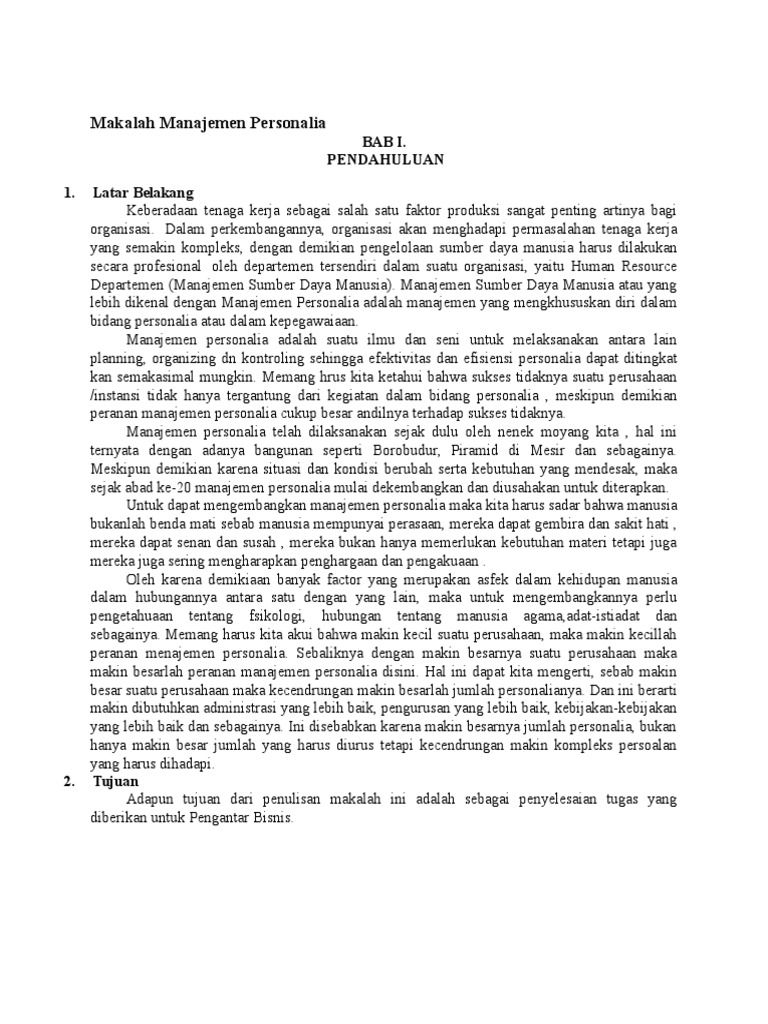 Kumpulan Soal Pelajaran 4 Contoh Abstrak Makalah Manajemen
