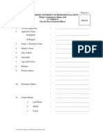 CV Format Section-Officer