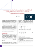 Analysis of isolated footing subjected to high biaxial moments