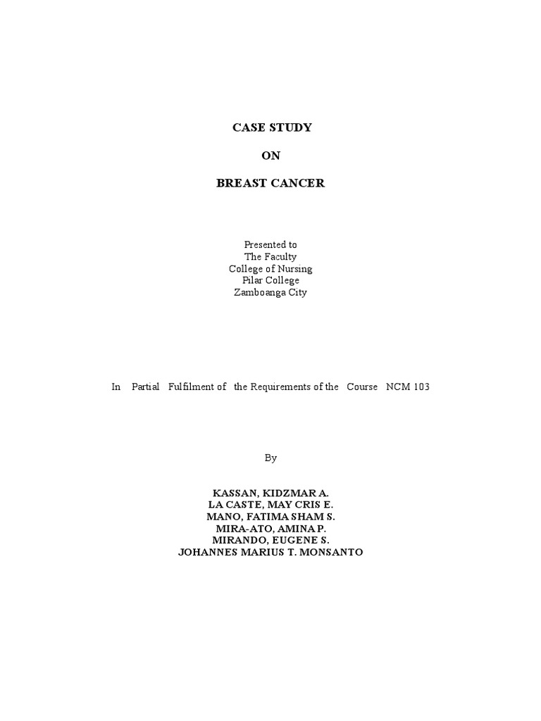 Breast Cancer Case Study Overview | PDF | Mitosis | Cell Cycle