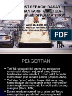 UNIT COST SBG Dasar Penentuan TARIF RS-27 Maret 2013