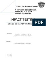 Impact Testing: Diseño de Elementos Mecánicos