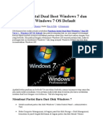 Panduan Instal Dual Boot Windows 7 Dan XP Versi 2