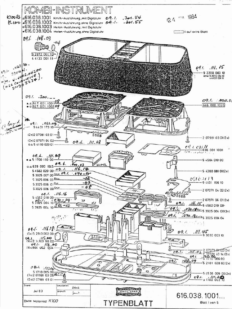 Despiece Del Cuentakilometros de La BMW k75 | PDF