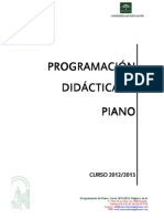 Programacin Didactica de Piano - Granada
