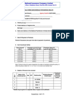 Bank of Baroda Health Insurance Form