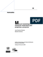Manual Metodológico de Evaluación Multicriterio Para Programas y Proyectos