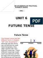 Unit 6 Future Tense: English For Students of Political Science (Esps) - EN1