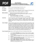 Course Work Sheet Internal Combustion Engines