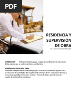Residencia y Supervision de Obra