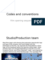 Opening Sequence Codes and Conventions
