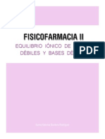 1. Equilibrio Iónico de Ácidos Débiles y Bases