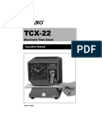 Manual Del Reloj Checador Tcx-22