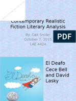 Snider Contemporary Realistic Fiction Literary Analysis