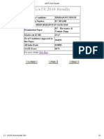 GATE 2010 Result
