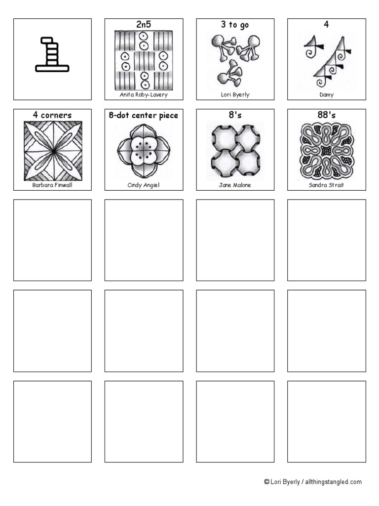 Zentangle Patterns | PDF