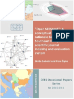 “Open SEESAmE” a Conceptual and Empirical Rationale Behind the Southeast European Scientific Journal Indexing and Evaluation System