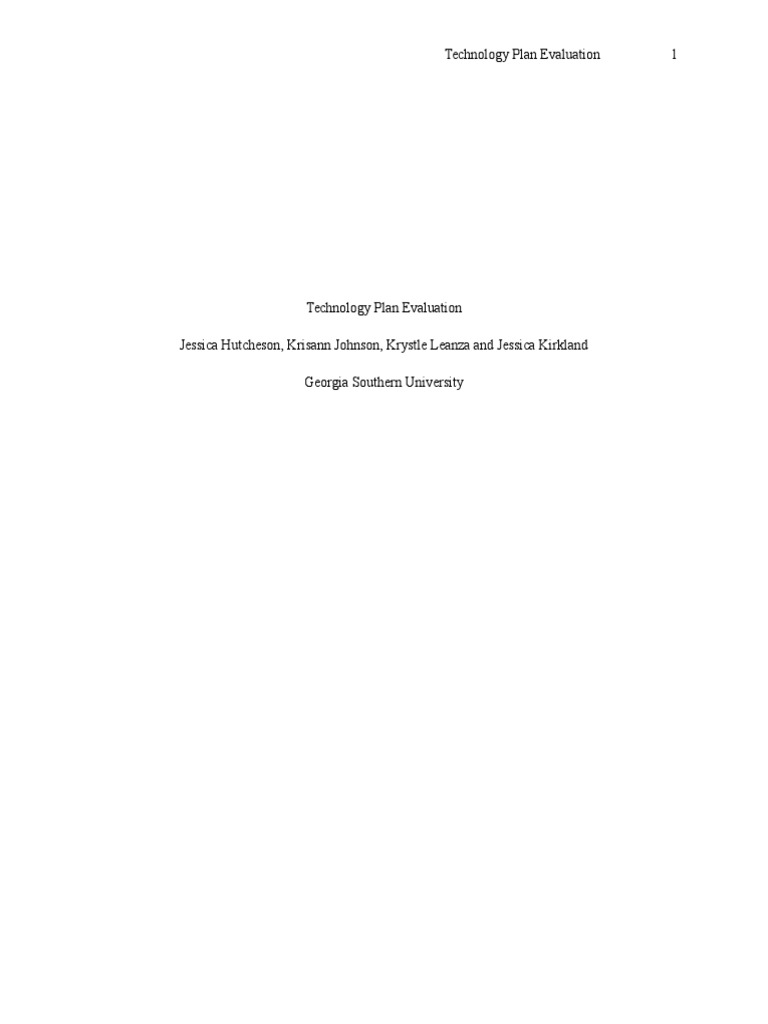 Technology Plan Evaluation Guide | PDF | Accessibility | Evaluation